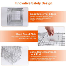 Load image into Gallery viewer, Humane Catch Release Live Animal Collapsible Galvanized Wire Trap Cage