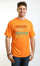 Load image into Gallery viewer, Husband, Daddy, Protector, Hero Men's Bamboo Viscose/Organic Cotton Short Sleeve Graphic T-Shirt