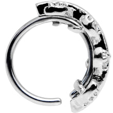 Load image into Gallery viewer, 18G Clear CZ Gem Leafy Seamless Circular Ring