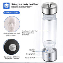 Load image into Gallery viewer, Hydrogen Water Bottle Generator with Inhaler Adapter