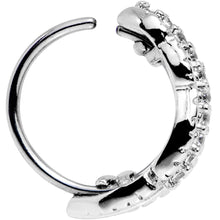 Load image into Gallery viewer, 20G Clear CZ Gem Feather Seamless Circular Ring