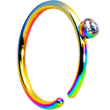 Load image into Gallery viewer, 20G 5/16 Clear Gem Rainbow IP Seamless Circular Ring
