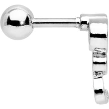 Load image into Gallery viewer, Clear CZ Gem Sassy Swirl Cartilage Tragus Earring