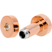 Load image into Gallery viewer, Clear CZ Gem Rose Gold PVD Bling Screw Fit Tunnel Plug Set 3mm to 16mm