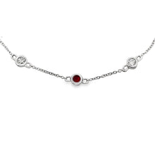 Load image into Gallery viewer, .25ct Ruby Diamond Bracelet 14KT White Gold