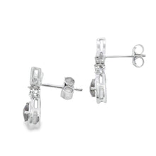 Load image into Gallery viewer, .47ct Quartz Diamond Dangle Earrings 10KT White Gold