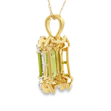 Load image into Gallery viewer, Peridot Diamond Fashion Pendants 10KT Yellow Gold