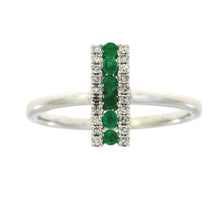 Load image into Gallery viewer, .25ct Emerald Diamond Ring 14KT White Gold