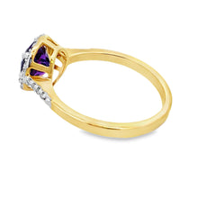 Load image into Gallery viewer, 1.35ct Amethyst Diamond Ring 10KT Yellow Gold