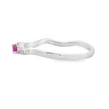 Load image into Gallery viewer, .21ct Ruby Diamond stackable band set 14KT White Gold