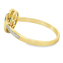 Load image into Gallery viewer, .54ct Sapphire Diamond Ring 10KT Yellow Gold
