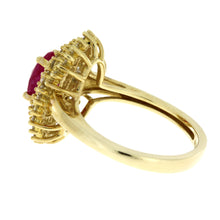 Load image into Gallery viewer, 2.05ct Ruby Diamond Ring 10KT Yellow Gold