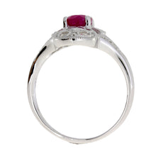 Load image into Gallery viewer, 1.05ct Ruby Diamond Ring 10KT White Gold