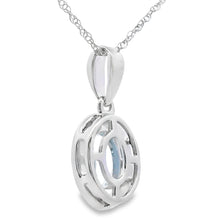 Load image into Gallery viewer, Aquamarine Diamond Fashion Pendants 10KT White Gold