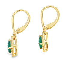 Load image into Gallery viewer, Chalcedony Diamond Dangle Earrings 10KT Yellow Gold