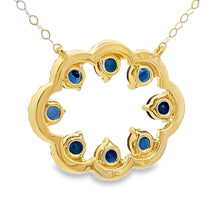 Load image into Gallery viewer, Sapphire Diamond Fashion Pendants 14KT Yellow Gold