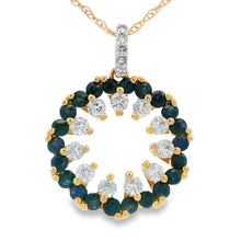 Load image into Gallery viewer, .10ct Sapphire Fashion Pendants 10KT Yellow Gold