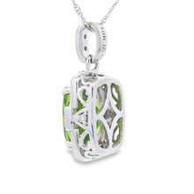 Load image into Gallery viewer, 2.03ct Peridot Diamond Fashion Pendants 10KT White Gold