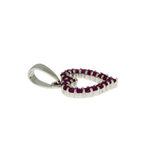Load image into Gallery viewer, .37ct Ruby Heart Love Pendant 10KT White Gold