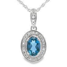 Load image into Gallery viewer, London Blue Topaz Fashion Pendants 10KT White Gold