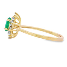 Load image into Gallery viewer, .43ct Emerald Diamond Ring 10KT Yellow Gold
