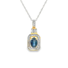 Load image into Gallery viewer, Sapphire Diamond Fashion Pendants 14KT Yellow Gold