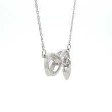 Load image into Gallery viewer, .04ct Diamond Cross Religious Pendant Sterling Silver