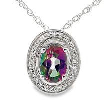 Load image into Gallery viewer, Mystic Fire Topaz Fashion Pendants 10KT White Gold