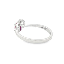 Load image into Gallery viewer, .02ct Created Ruby Diamond Ring 10KT White Gold