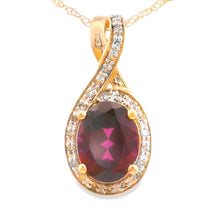 Load image into Gallery viewer, 1.61ct Garnet Diamond Fashion Pendants 14KT Yellow Gold