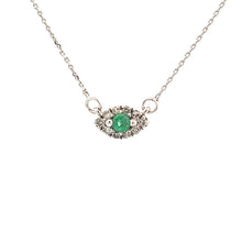 Load image into Gallery viewer, .12ct Emerald Diamond Fashion Pendants 14KT White Gold