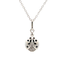Load image into Gallery viewer, .08ct Black Diamond Animal Pendant Sterling Silver