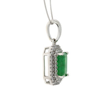 Load image into Gallery viewer, 1.08ct Emerald Diamond Fashion Pendants 14KT White Gold