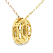 Load image into Gallery viewer, Aquamarine Diamond Fashion Pendants 10KT Yellow Gold