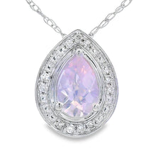 Load image into Gallery viewer, Rose Quartz Diamond Fashion Pendants 10KT White Gold