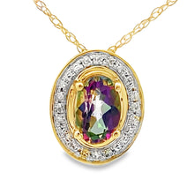 Load image into Gallery viewer, Mystic Fire Topaz Fashion Pendants 10KT Yellow Gold