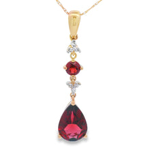 Load image into Gallery viewer, 2.25ct Garnet Diamond Fashion Pendants 10KT Yellow Gold