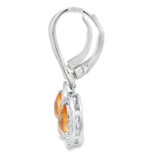 Load image into Gallery viewer, .88ct Amethyst Diamond Dangle Earrings 10KT White Gold