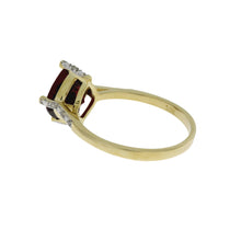 Load image into Gallery viewer, 1.25ct Garnet Diamond Ring 10KT Yellow Gold