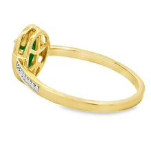 Load image into Gallery viewer, .55ct Chalcedony Diamond Ring 10KT Yellow Gold