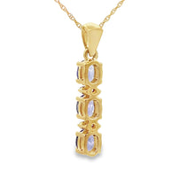 Load image into Gallery viewer, Tanzanite Diamond Fashion Pendants 10KT Yellow Gold