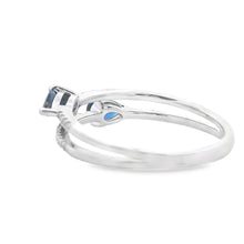 Load image into Gallery viewer, .70ct Sapphire Diamond Ring 14KT White Gold