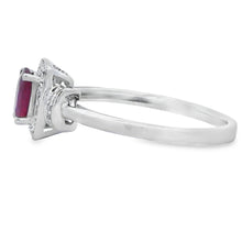Load image into Gallery viewer, .65ct Ruby Diamond Ring 10KT White Gold