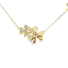 Load image into Gallery viewer, Cubic Zirconia Flower Pendant Sterling Silver