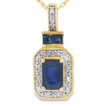Load image into Gallery viewer, Sapphire Diamond Fashion Pendants 14KT Yellow Gold