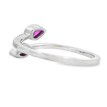 Load image into Gallery viewer, Natural .64ct Ruby Diamond Ring 14KT White Gold