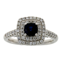 Load image into Gallery viewer, 1.22ct Sapphire Diamond Ring 14KT White Gold