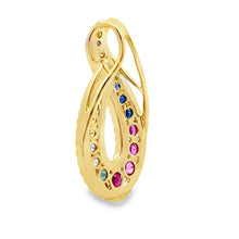 Load image into Gallery viewer, .91ct Multi Sapphire Fashion Pendants 14KT Yellow Gold