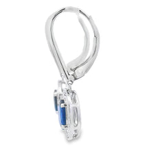 Load image into Gallery viewer, 1.28ct Sapphire Diamond Dangle Earrings 10KT White Gold