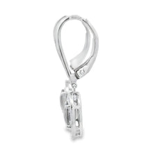 Load image into Gallery viewer, .81ct Quartz Diamond Dangle Earrings 10KT White Gold